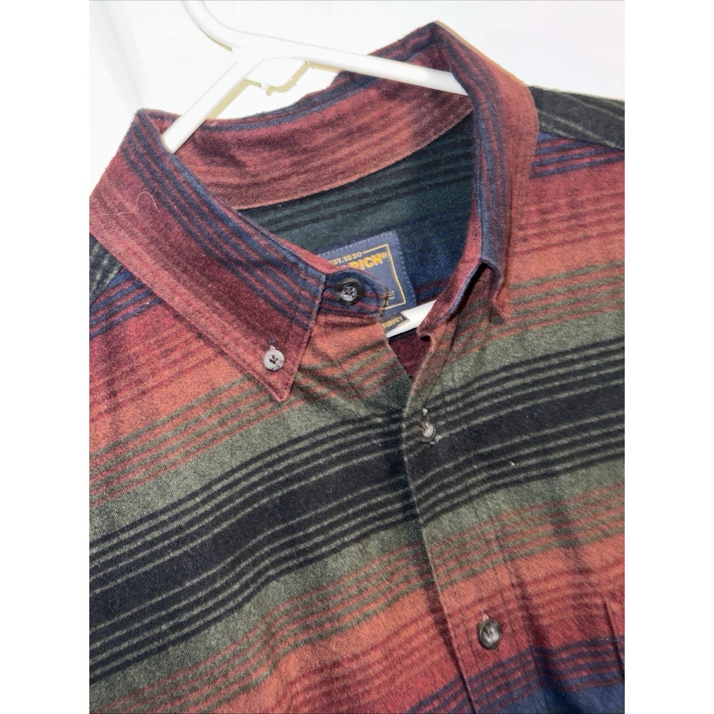 John Rich Woolrich Mens Size L Heavy Weight Wool Flannel Shirt Jacket Shacket